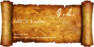 Gál Lajos névjegykártya