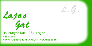 lajos gal business card