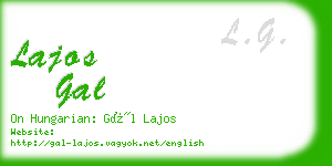 lajos gal business card